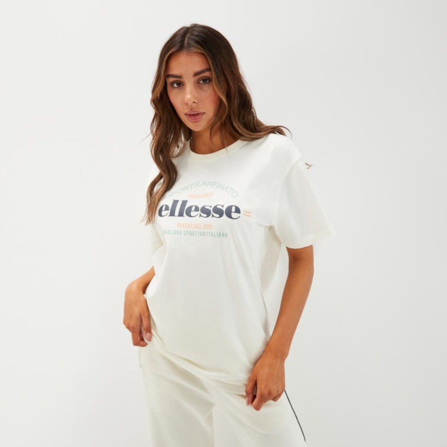 Women'S Apparel Ellesse Womens Apparel | Ellesse S Apparel Women'S Tovo Oversized Tee Shirt Newstalgia White Re