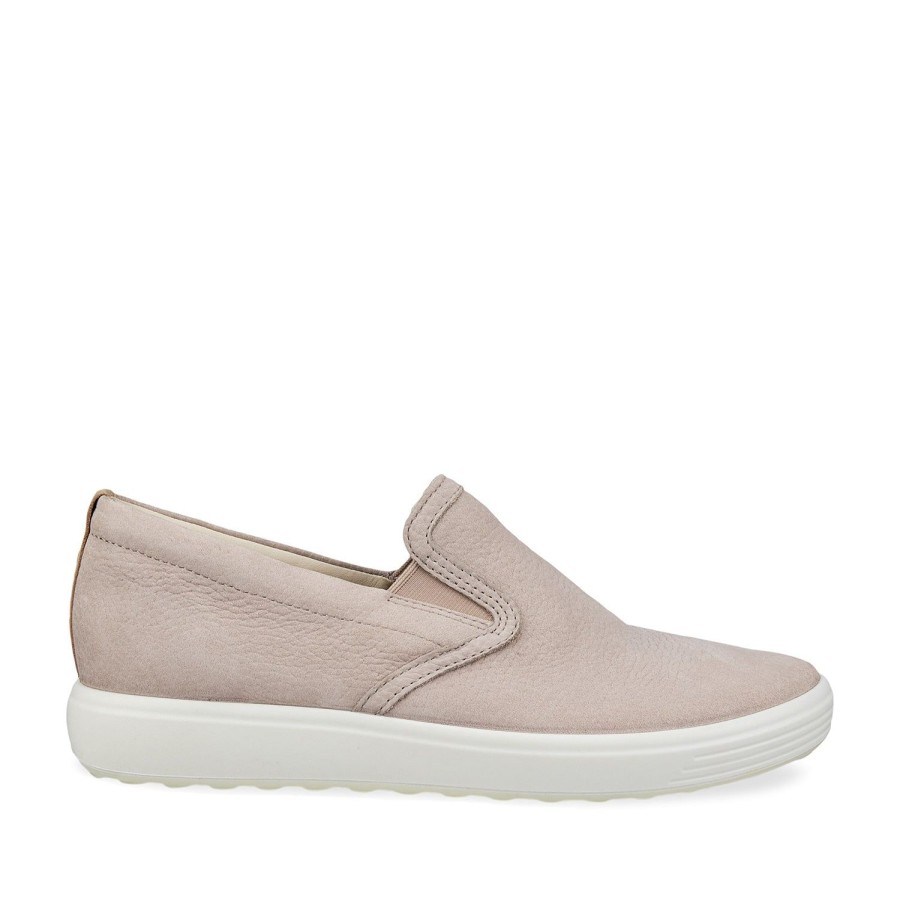 Women'S Shoes ECCO | Ecco Women'S Soft 7 Slip-On In Grey Rose/Powder