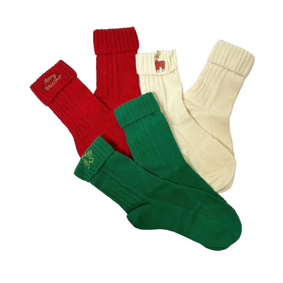 Women'S Apparel FLOOF | Floof Women'S Christmas Sock Bundle In Christmas Tree