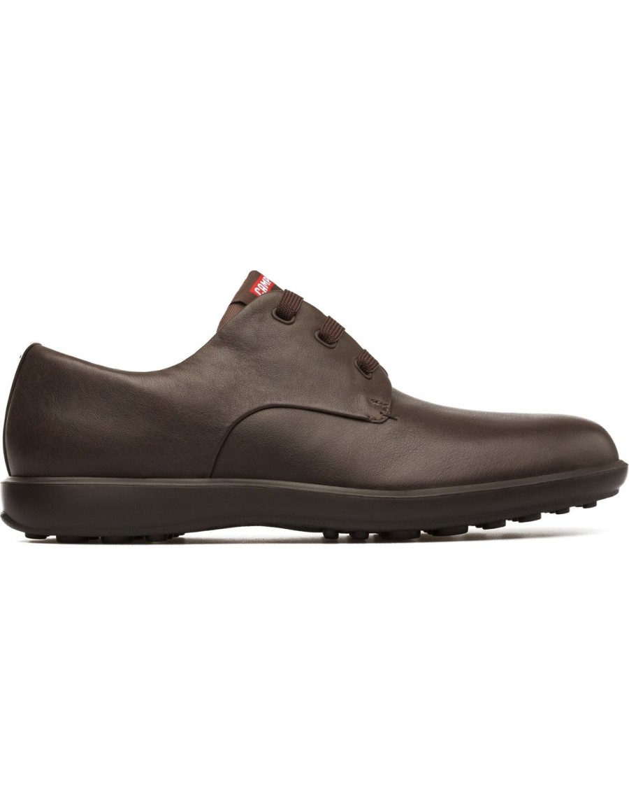 Men'S Shoes Camper | Camper Men'S Atom Work In Dark Brown