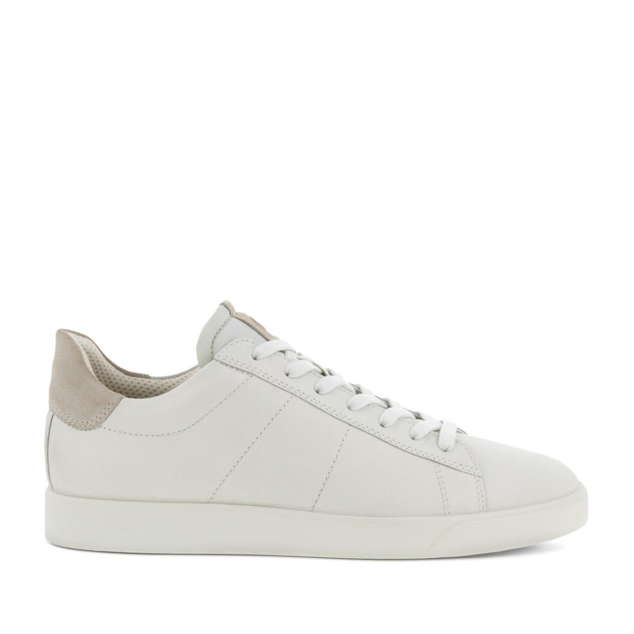 Men'S Shoes ECCO | Ecco Men'S Street Lite Sneaker In White/Gravel