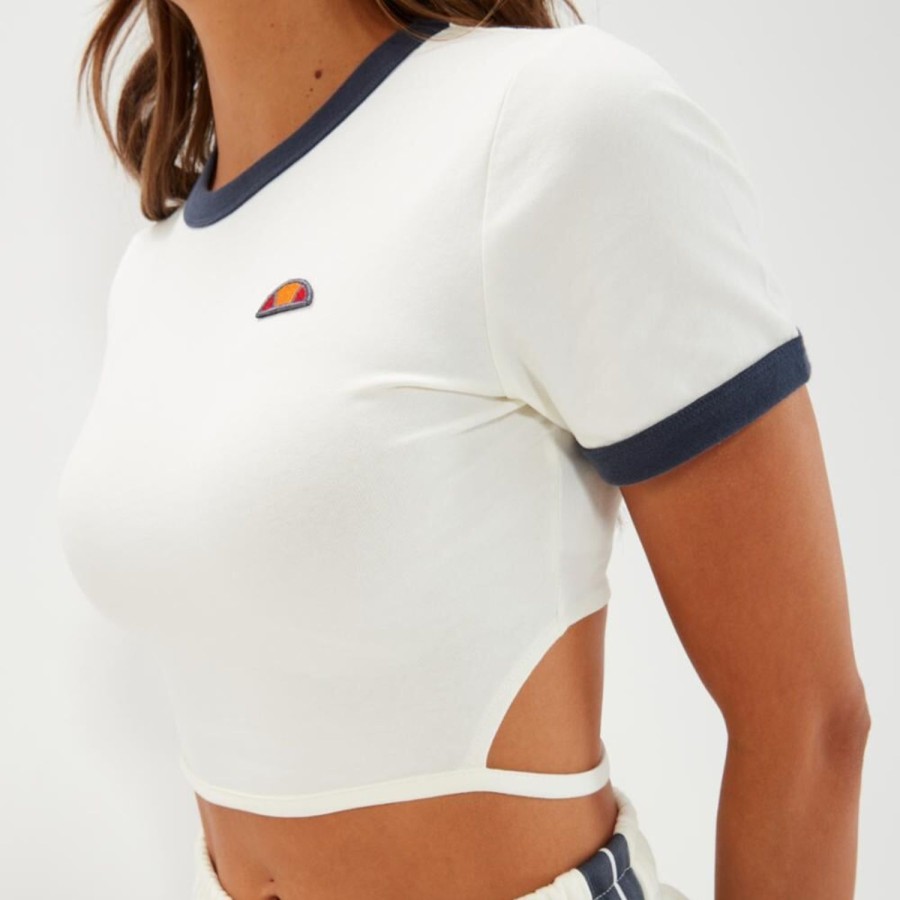 Women'S Apparel Ellesse Womens Apparel | Ellesse S Apparel Women'S Chee Cropped T-Shirt Newstalgia White Reg