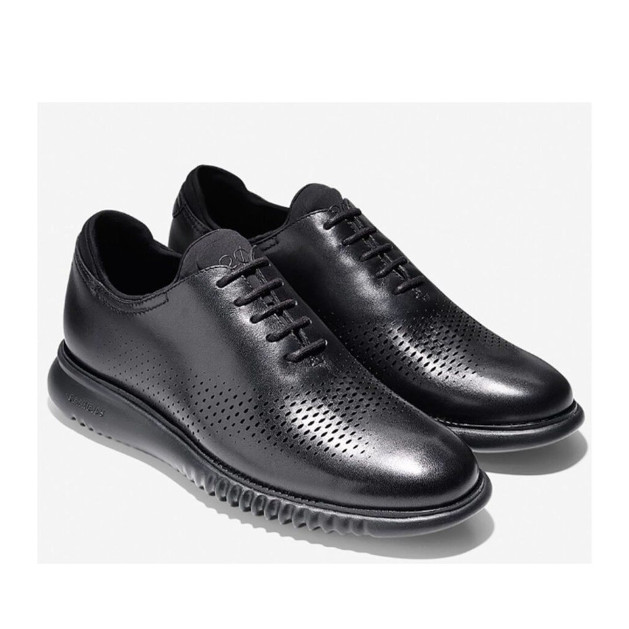 Men'S Shoes Cole Haan | Cole Haan Men'S Zerogrand Laser Wingtip Oxford Lined In Black