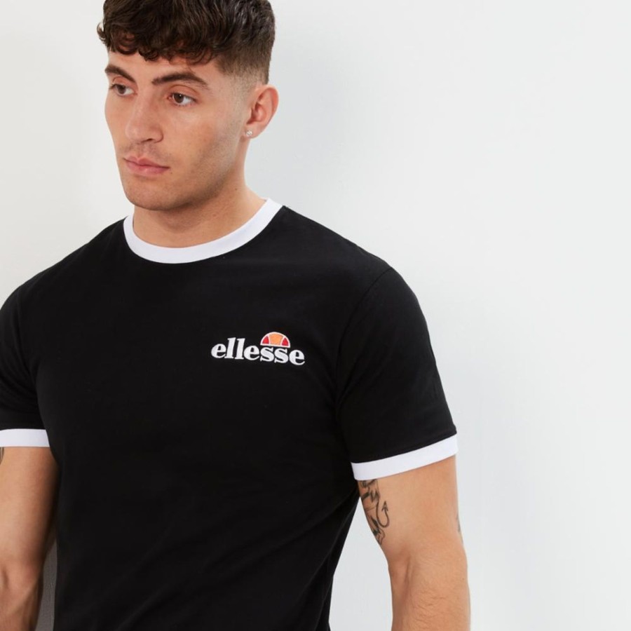 Men'S Apparel Ellesse Mens Apparel | Ellesse S Apparel Men'S Shr10164 Expanded Classics Black Reg