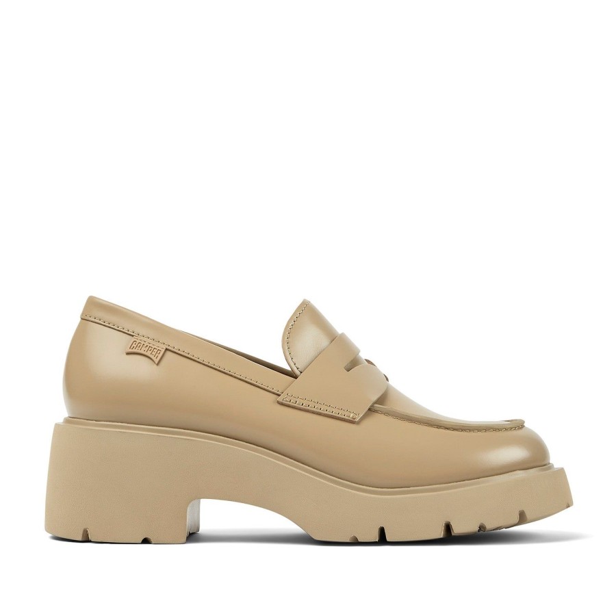 Women'S Shoes CAMPER | Camper Women'S Milah In Medium Beige