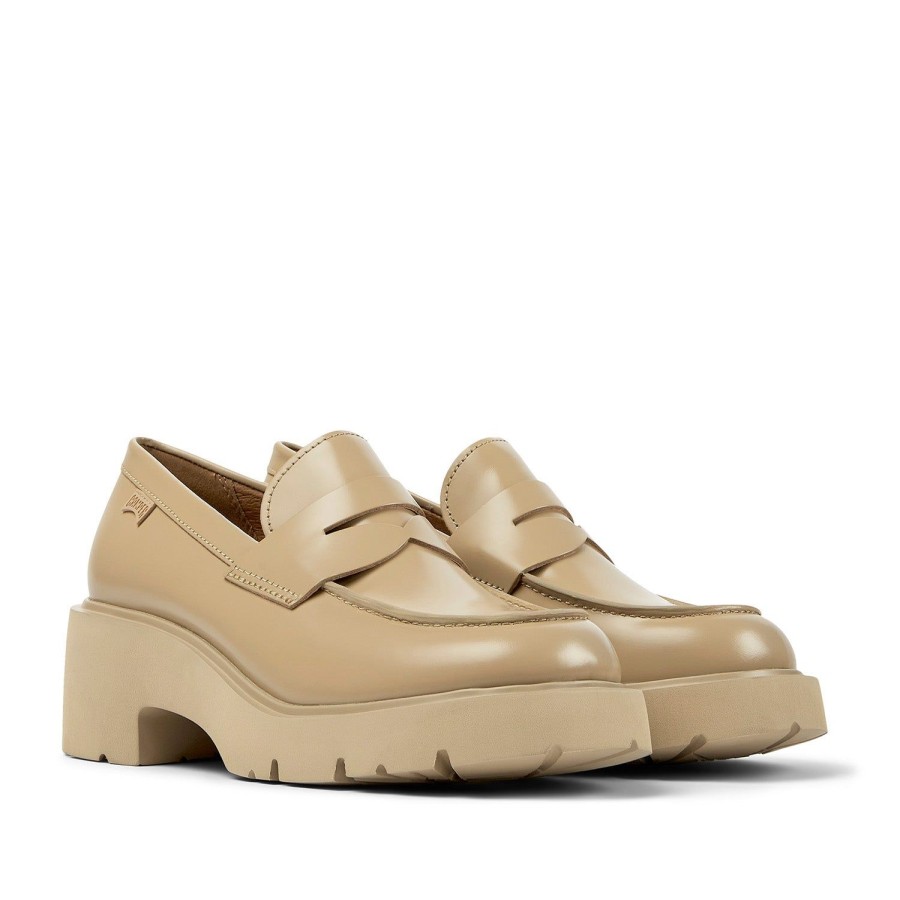 Women'S Shoes CAMPER | Camper Women'S Milah In Medium Beige