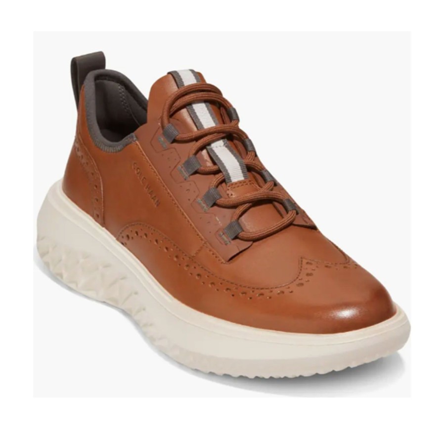 Men'S Shoes Cole Haan | Cole Haan Men'S Zerogrand Wfa In British Tan/Silver Birch