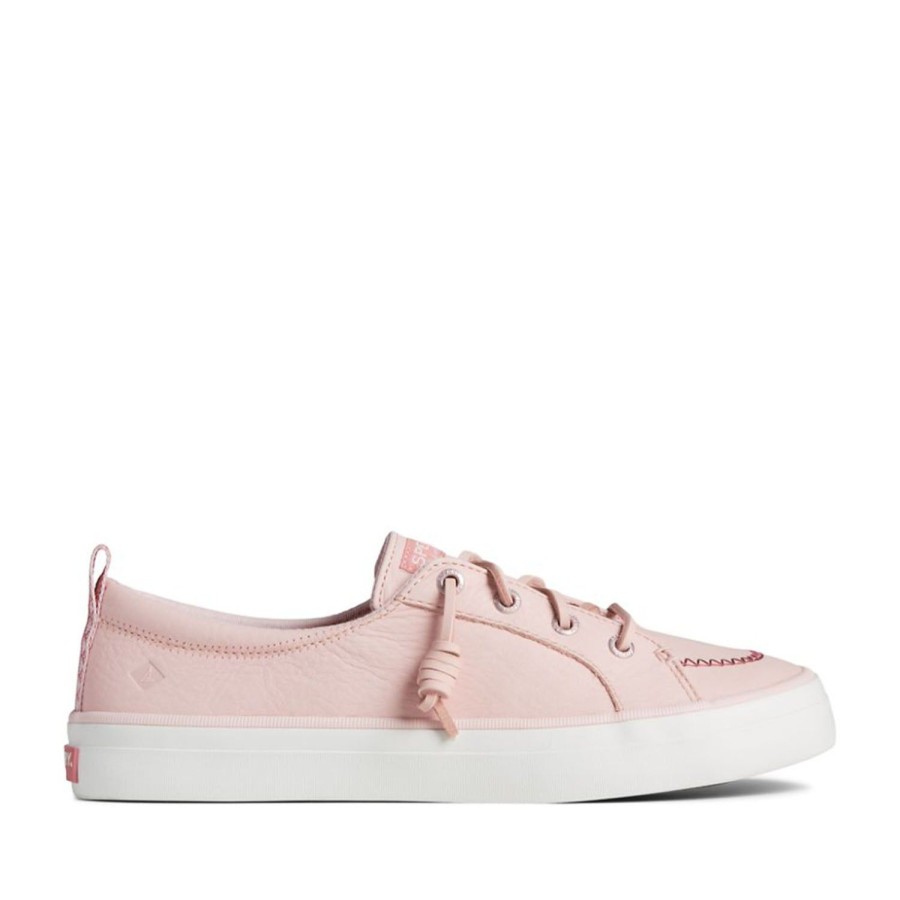 Women'S Shoes Sperry | Sperry Women'S Crest Vibe Washable Leather Sneaker In Blush