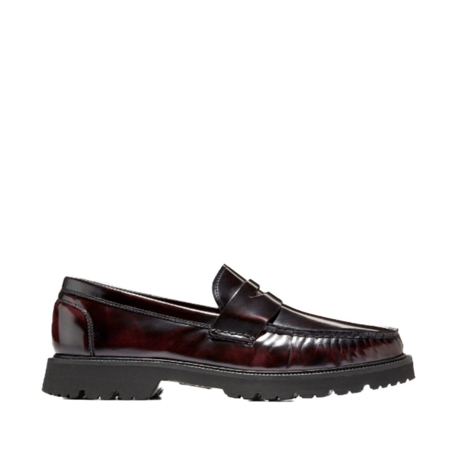 Men'S Shoes Cole Haan | Cole Haan Men'S American Classics Penny Loafer In Deep Burgundy