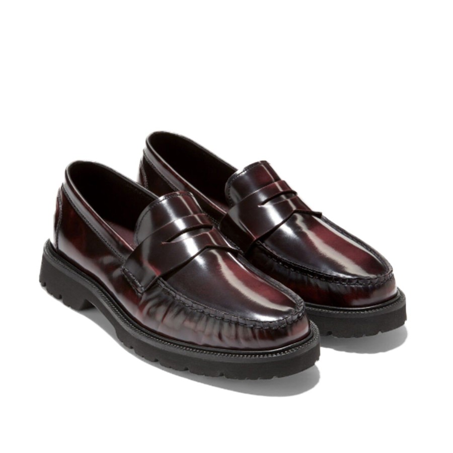 Men'S Shoes Cole Haan | Cole Haan Men'S American Classics Penny Loafer In Deep Burgundy