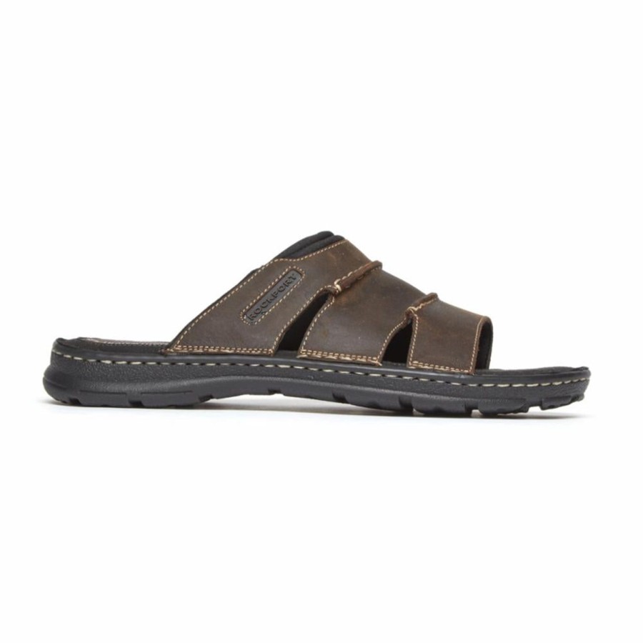 Men'S Shoes Rockport Men | Rockport Men'S Slide Darwyn Brown W