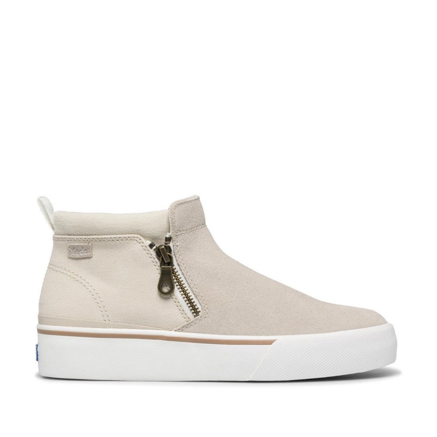 Women'S Shoes KEDS | Keds Women'S Cooper Zip Bootie Suede/Canvas In Latte