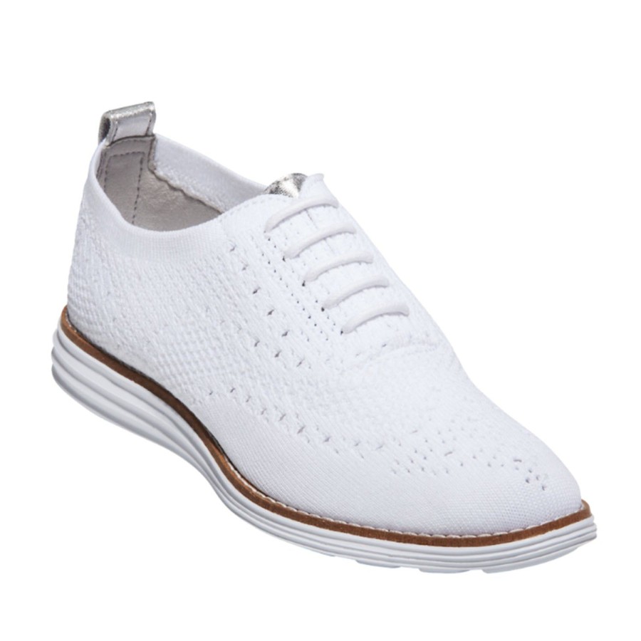 Women'S Shoes Cole Haan | Cole Haan Women'S Originalgrand Stitchlite Wingtip Oxford In Optic Whi