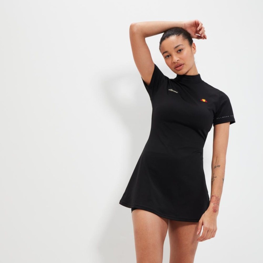 Women'S Apparel Ellesse Womens Apparel | Ellesse S Apparel Women'S Tronta Tee Dress Seasonal Golf Black Reg