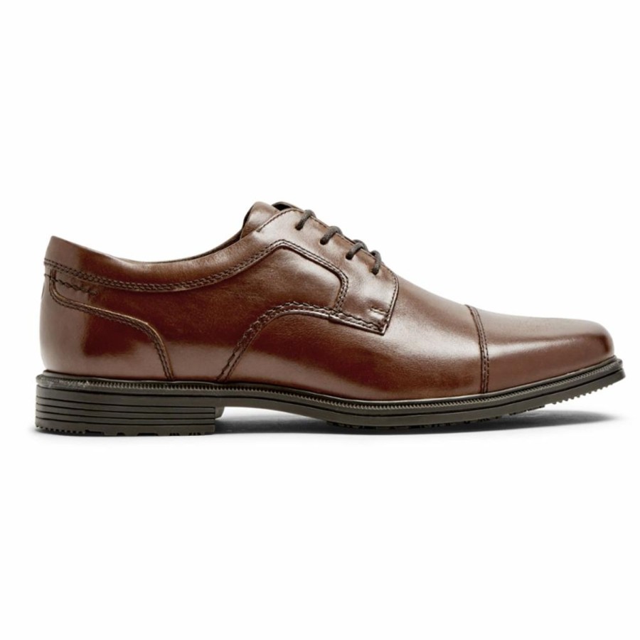 Men'S Shoes Rockport Men | Rockport Men'S Cap Toe Taylor Wp Brown W