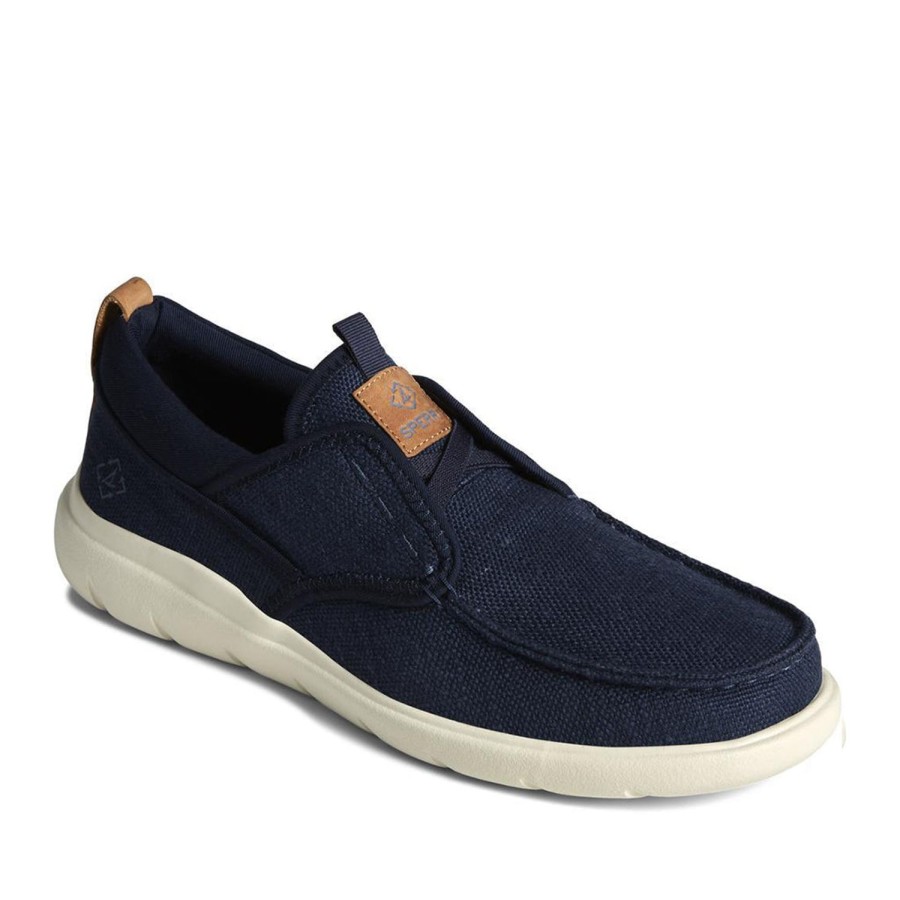 Men'S Shoes SPERRY | Sperry Men'S Capt Moc Boat In Navy