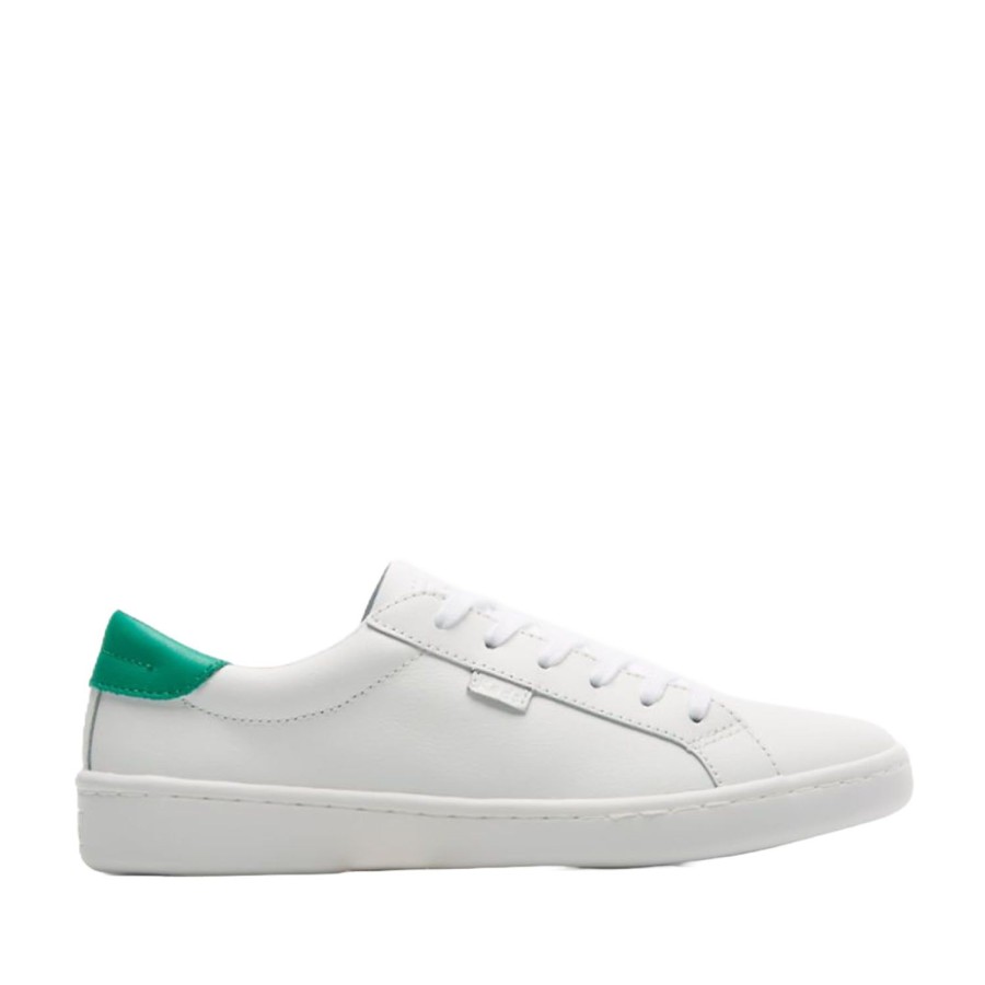 Women'S Shoes Keds | Keds Women'S Ace Leather In White/Green