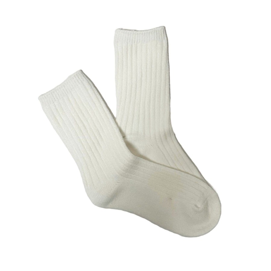 Women'S Apparel FLOOF | Floof Women'S Wool Blend Socks In White