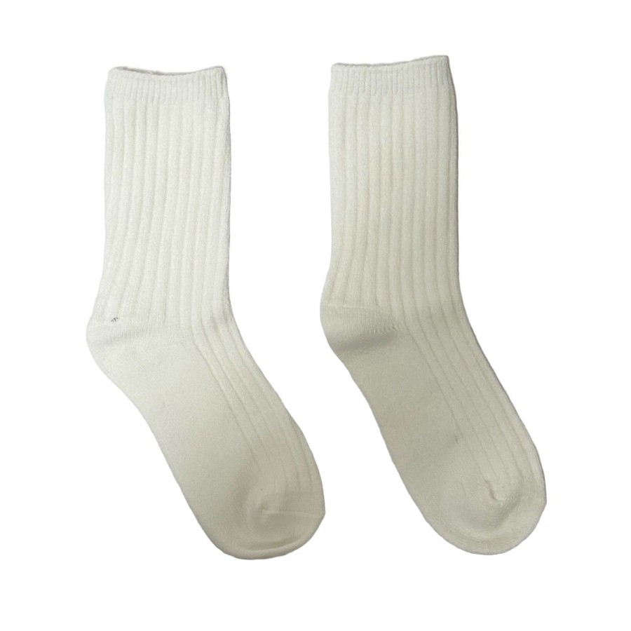 Women'S Apparel FLOOF | Floof Women'S Wool Blend Socks In White