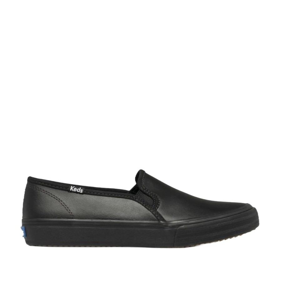 Women'S Shoes Keds | Keds Women'S Double Decker Leather In Black/Black