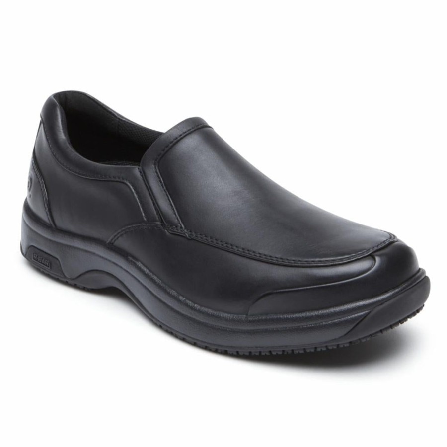 Men'S Shoes Dunham | Dunham Men'S Battery Park Service Slip-On 8000 Service Black 2E