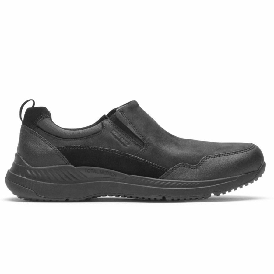 Men'S Shoes Rockport Men | Rockport Men'S Wp Slipon Total Motion Trail Black W