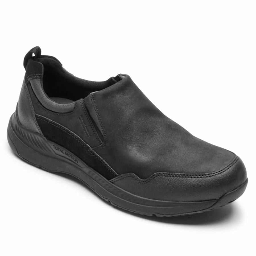 Men'S Shoes Rockport Men | Rockport Men'S Wp Slipon Total Motion Trail Black W