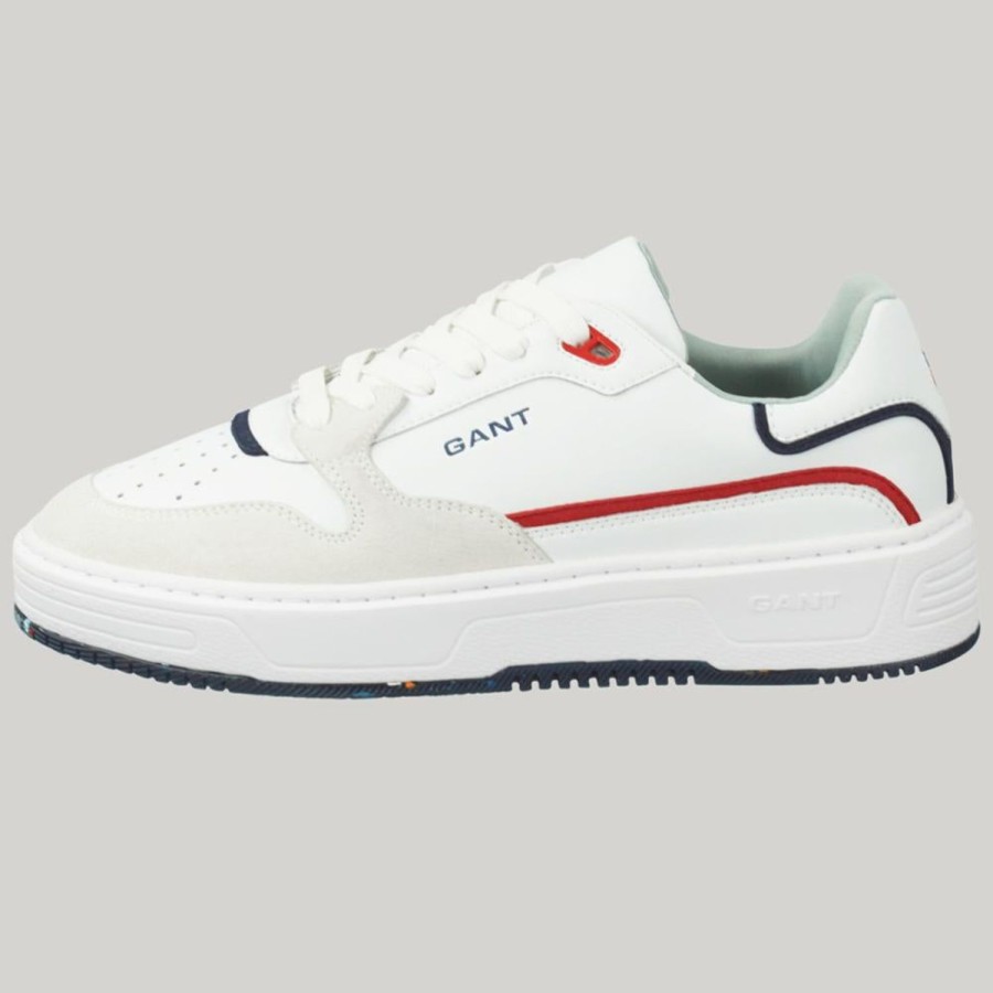 Men'S Shoes Gant Footwear Men | Gant Footwear Men'S Kan Sneaker White M