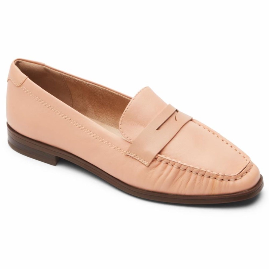 Women'S Shoes Rockport Women | Rockport Women'S Penny Susana Apricot Lthr M