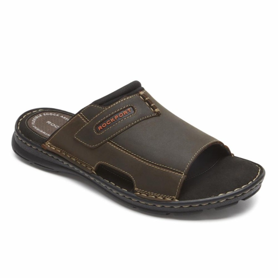 Men'S Shoes Rockport Men | Rockport Men'S Slide 2 Darwyn Brown W