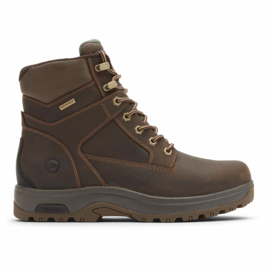 Men'S Shoes Dunham | Dunham Men'S 6Inpt Boot 8000 Works Brown 4E