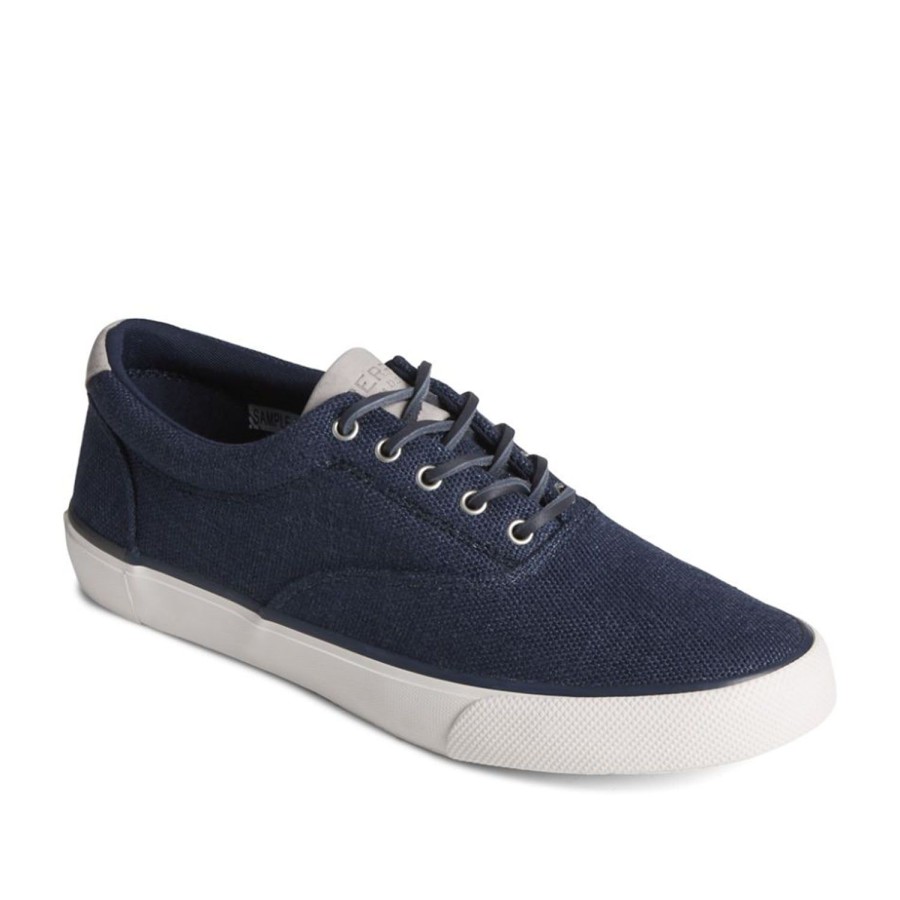 Men'S Shoes Sperry | Sperry Men'S Striper Ii Cvo Seacycled Baja In Navy Blue