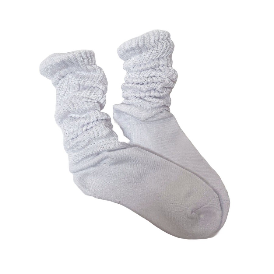 Women'S Apparel FLOOF | Floof Women'S Slouch Socks In White