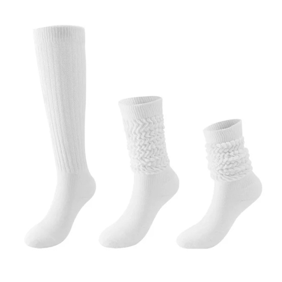 Women'S Apparel FLOOF | Floof Women'S Slouch Socks In White