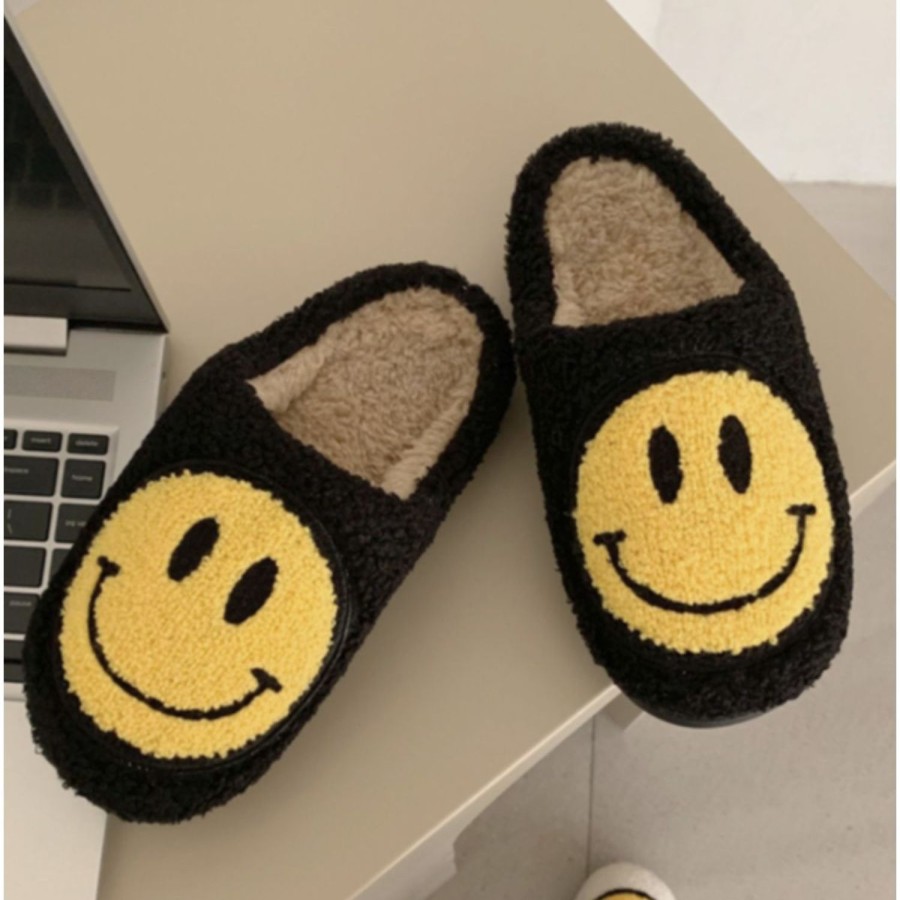 Women'S Shoes FLOOF | Floof Adult Fluffy Face Slippers In Black