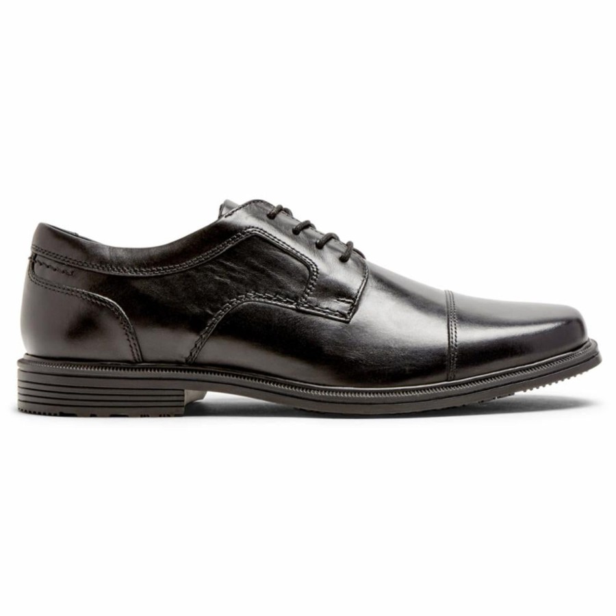 Men'S Shoes Rockport Men | Rockport Men'S Cap Toe Taylor Wp Black W