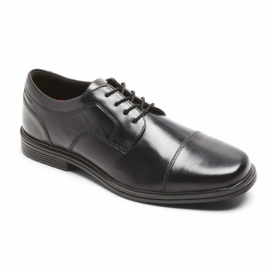 Men'S Shoes Rockport Men | Rockport Men'S Cap Toe Taylor Wp Black W