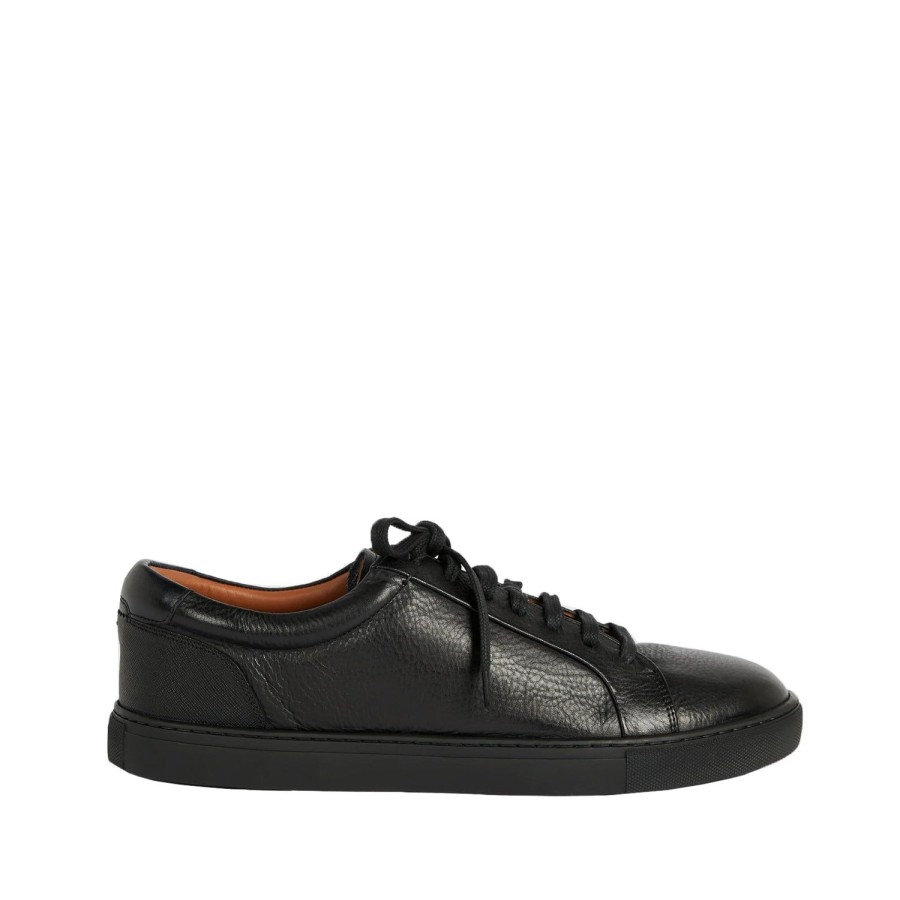 Men'S Shoes Ted Baker | Ted Baker Men'S Mfk-Udamo-Leather Sneaker In Black