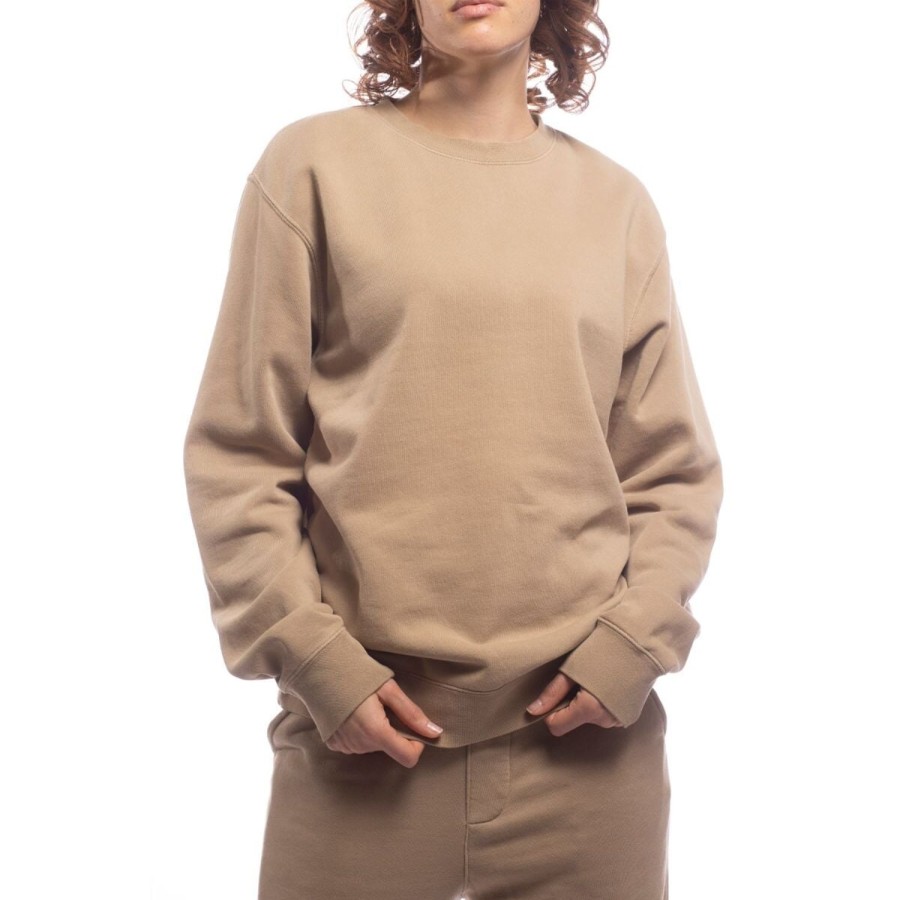 Women'S Apparel Made For The People | Made For The People Upcycled Crewneck Sweatshirt In Sand