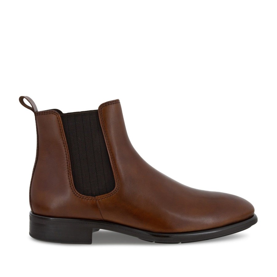 Men'S Shoes ECCO | Ecco Men'S Citytray Chelsea Boot In Cognac