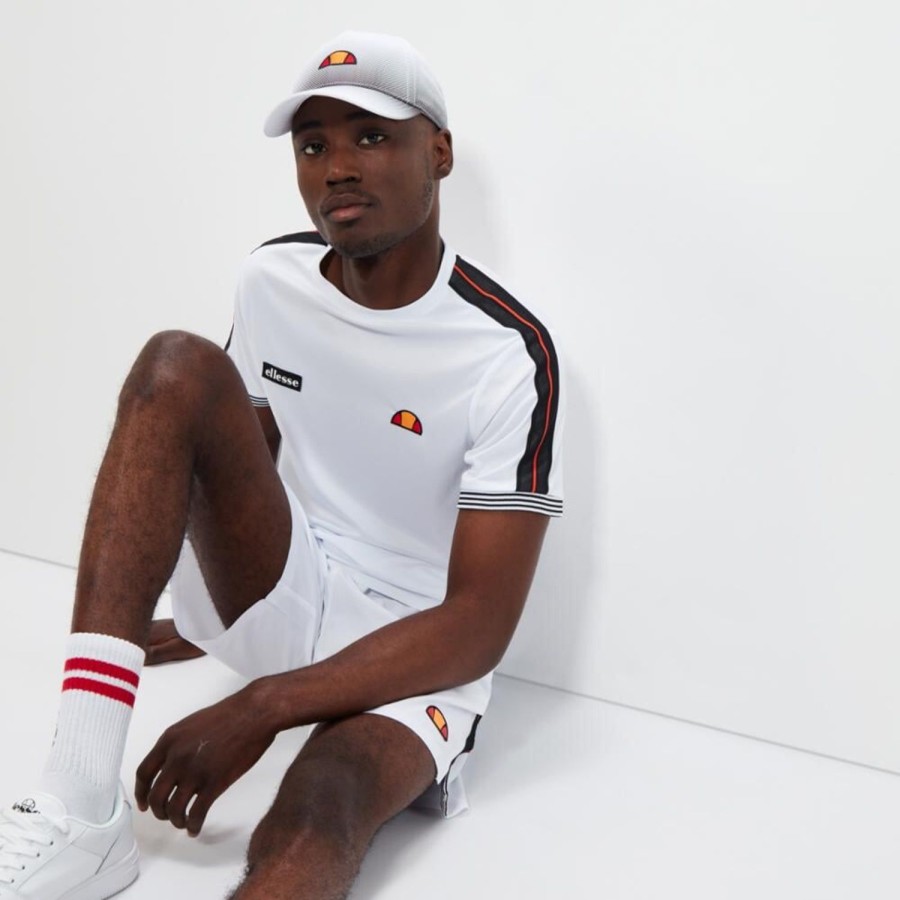 Men'S Apparel Ellesse Mens Apparel | Ellesse S Apparel Men'S Ser17882 Tennis Seasonal White Reg