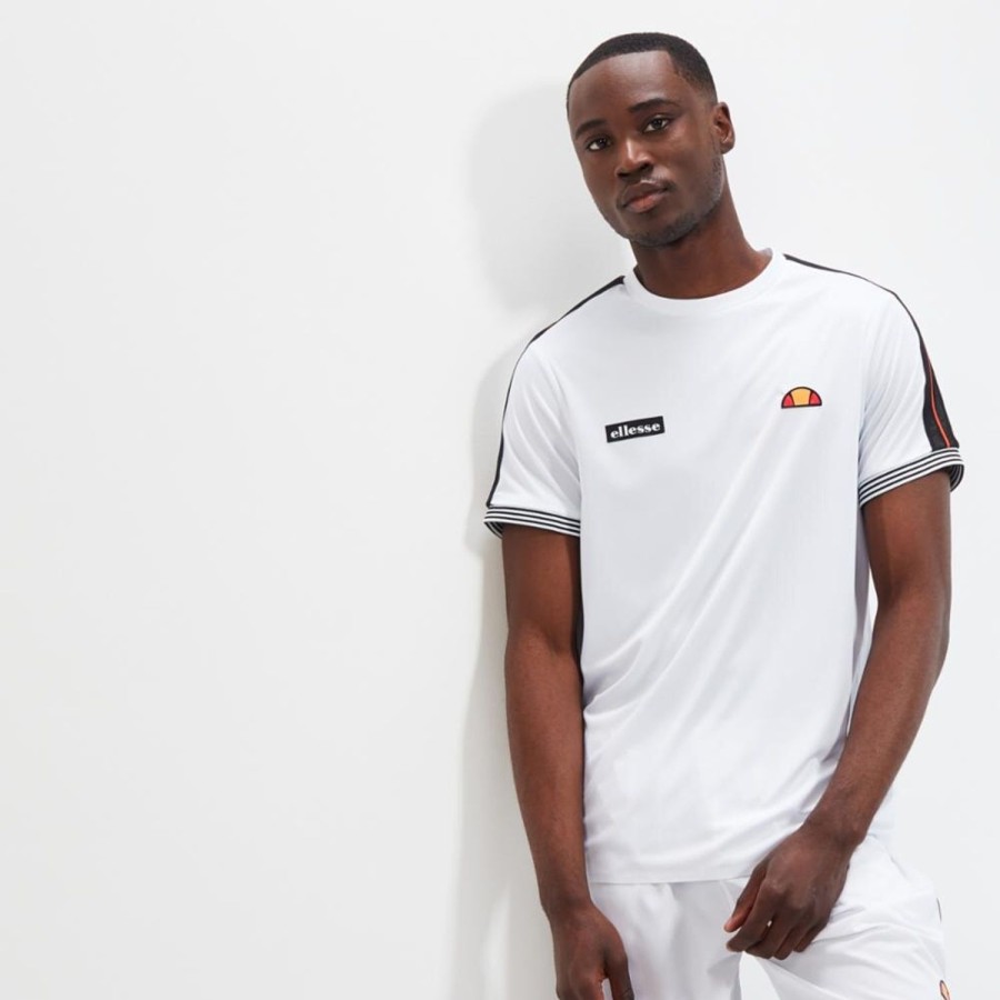 Men'S Apparel Ellesse Mens Apparel | Ellesse S Apparel Men'S Ser17882 Tennis Seasonal White Reg