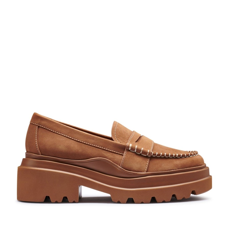 Women'S Shoes G.H. BASS | G.H. Bass Women'S Platform Lug Loafer In Ginger