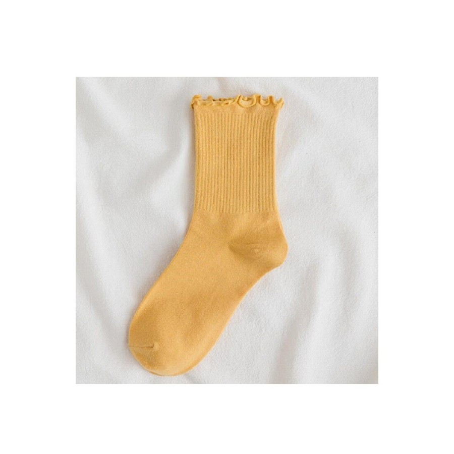 Women'S Apparel FLOOF | Floof For The Frill Socks In Yellow