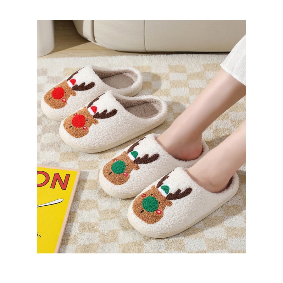 Women'S Shoes FLOOF | Floof Rudolph Slippers In Green