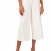 Women'S Apparel Vince Camuto Apparel | Vince Camuto Apparel Women'S Belted Poly Base Cloth Cullotes White Reg