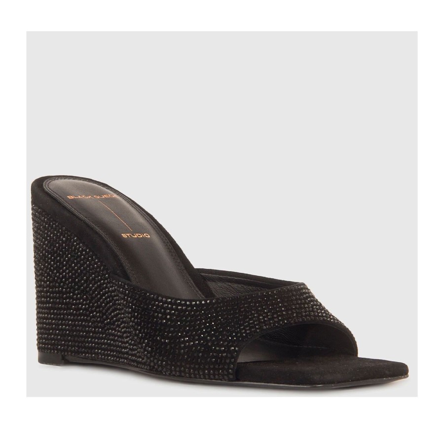 Women'S Shoes BLACK SUEDE STUDIO | Black Suede Studio Women'S Paloma In Black