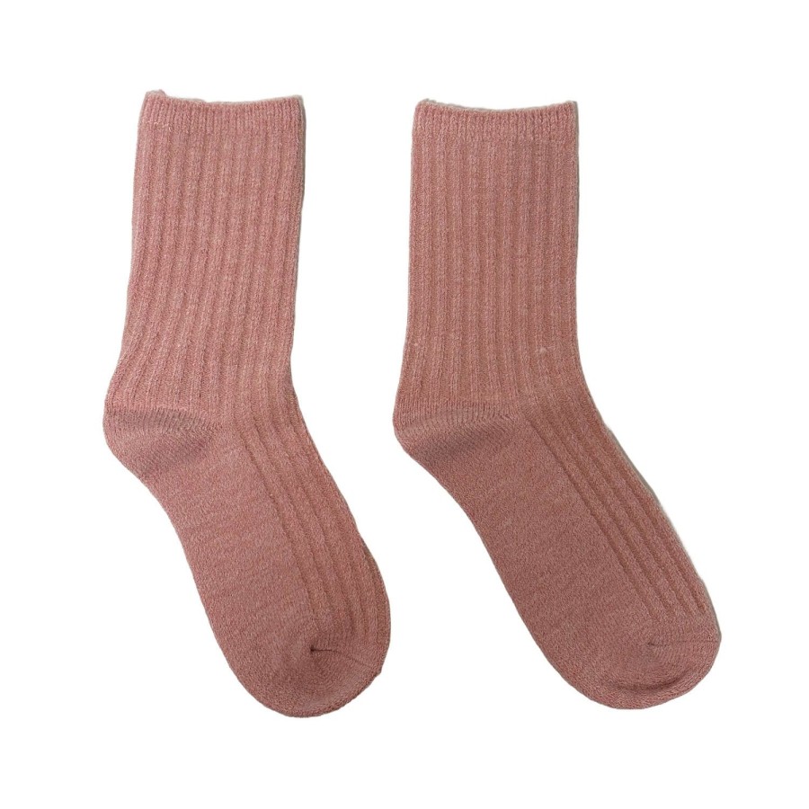 Women'S Apparel FLOOF | Floof Women'S Wool Blend Socks In Pink