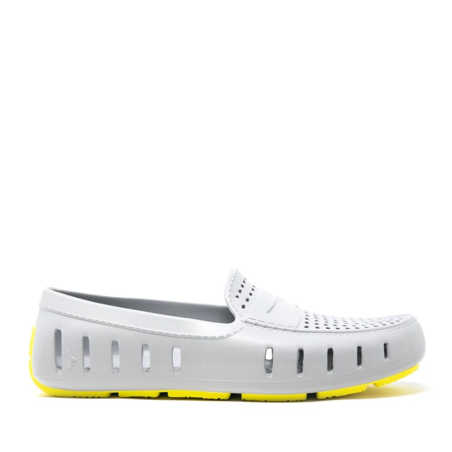 Men'S Shoes FLOAFERS | Floafers Men'S Country Club Driver In Harbor Mist Grey Lemon Tonic