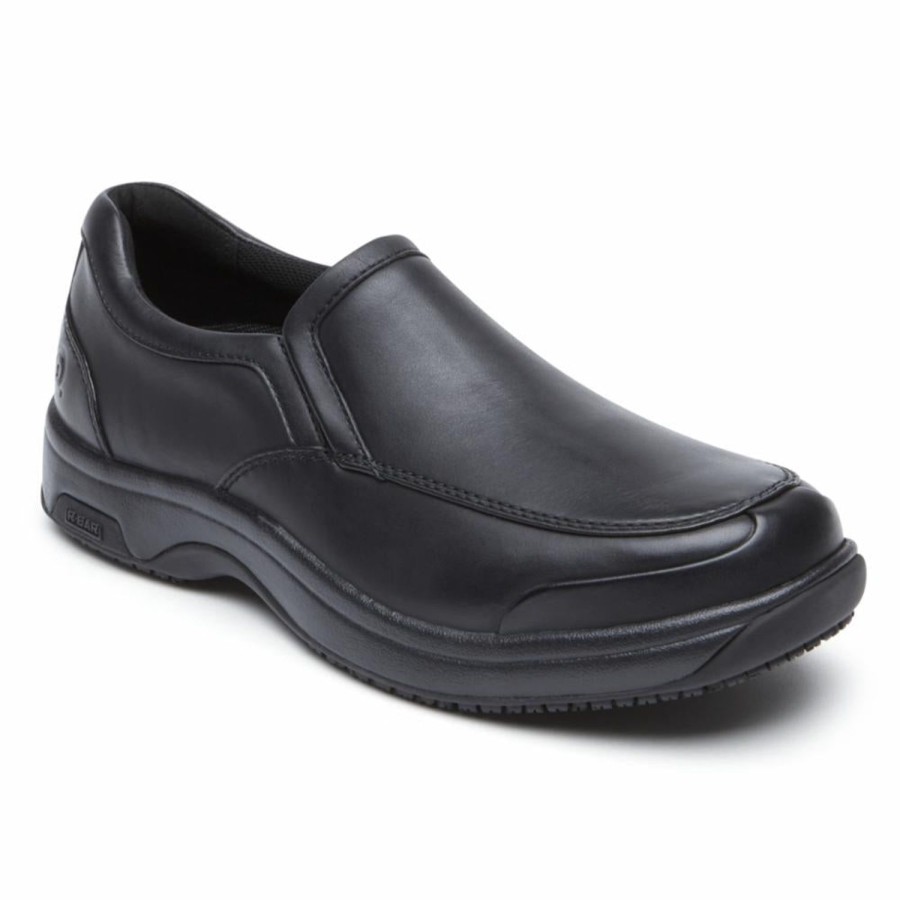 Men'S Shoes Dunham | Dunham Men'S Battery Park Service Slip-On 8000 Service Black 4E